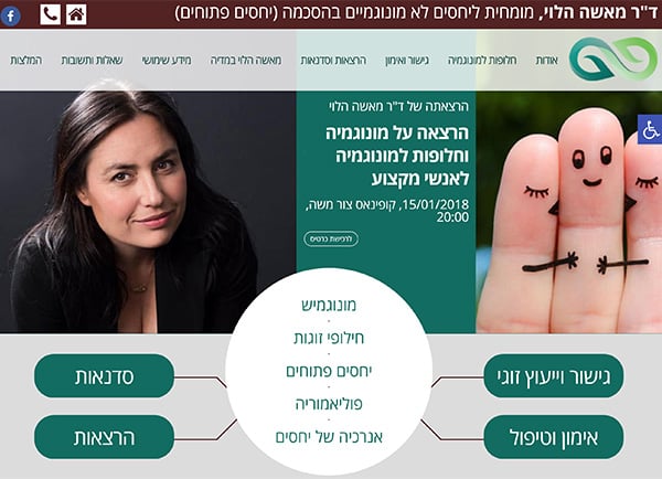 תכנון אתר אינטרנט: מאשה הלוי – יחסים פתוחים תנומה ראשית של פרויקט