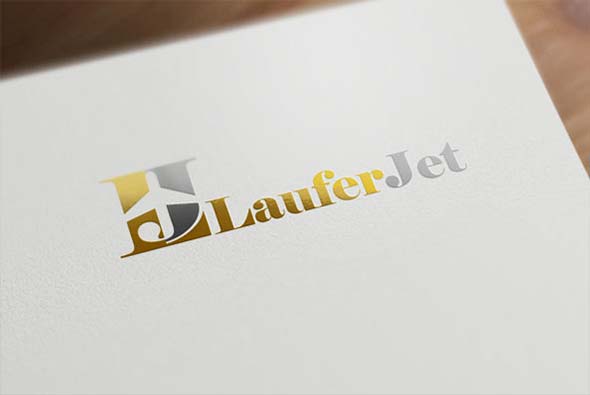 laufer jet, לוגו, עיצוב מכתבים