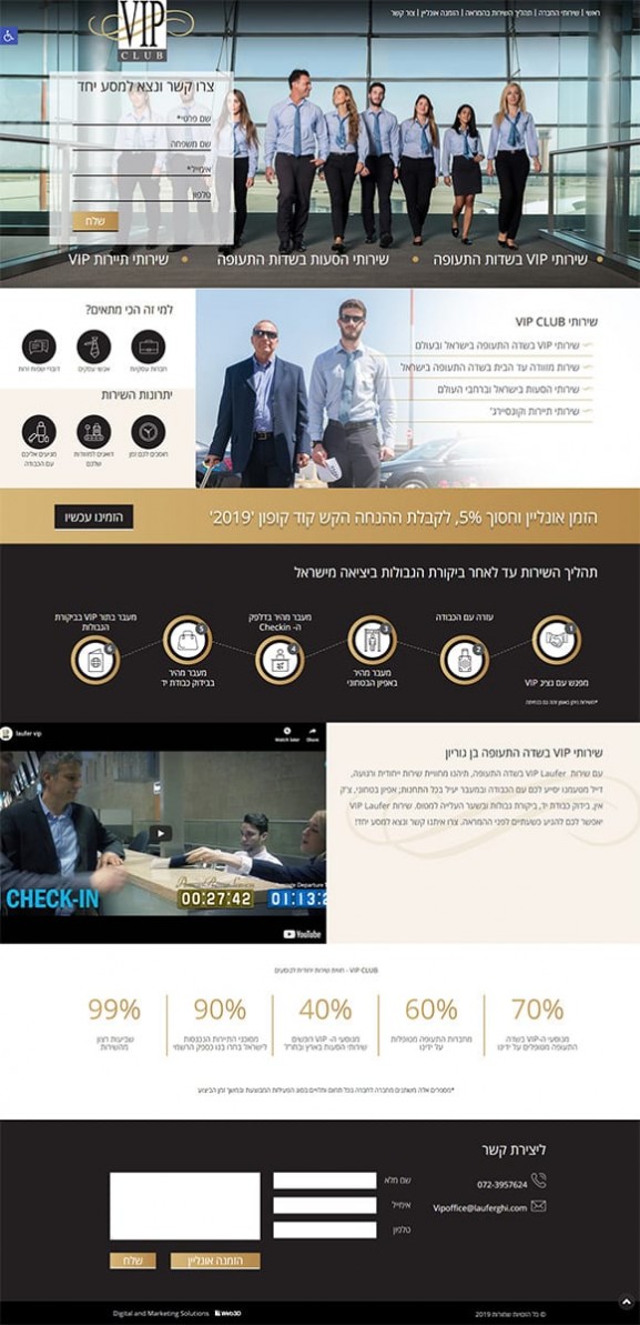 VIP CLUB, אתר מלא ,פיתוח אתר, עיצוב אתר, קידום אורגני, קידום אתר