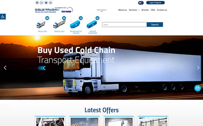 פיתוח אתר אינטרנט: Cold Truck תנומה ראשית של פרויקט