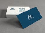 A&B Arama & Benet logo on a business card mockup, branding
