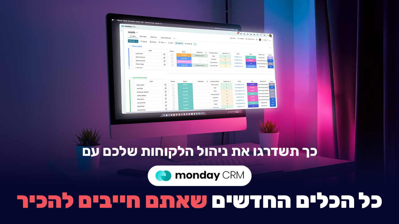 monday crm ניהול לקוחות יעיל