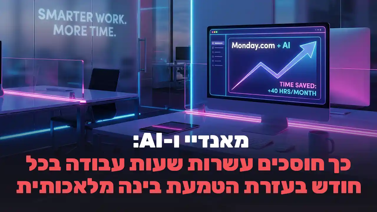 מאנדיי ו-AI: כך חוסכים עשרות שעות עבודה בכל חודש בעזרת הטמעת בינה מלאכותית