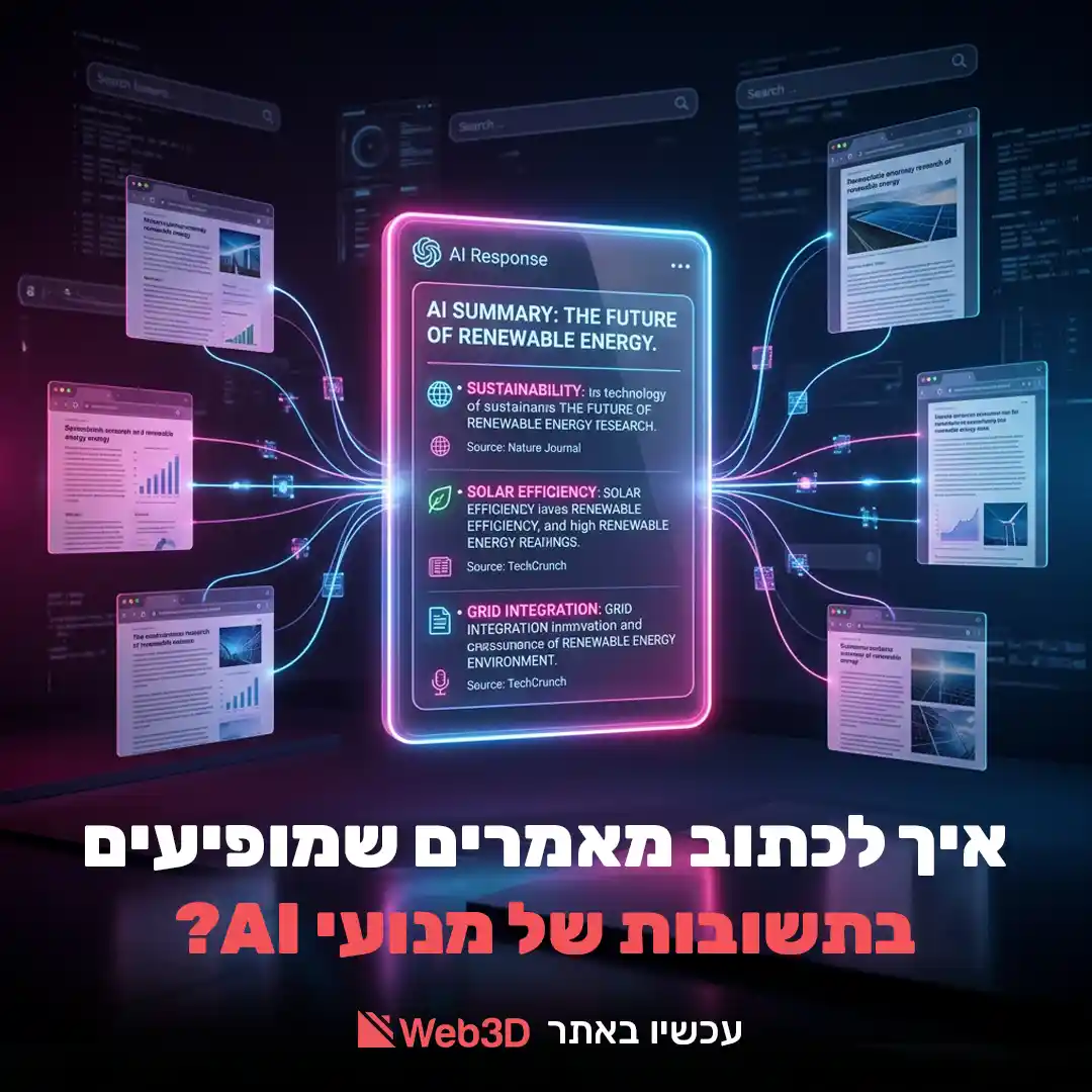 איך לכתוב מאמרים שמופיעים בתשובות של מנועי AI?