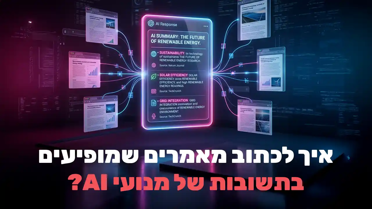 איך לכתוב מאמרים שמופיעים בתשובות של מנועי AI?