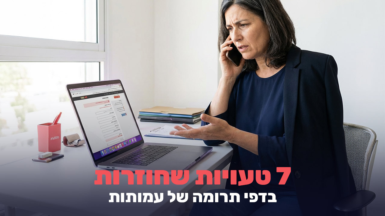 7 טעויות שחוזרות בדפי תרומה של עמותות