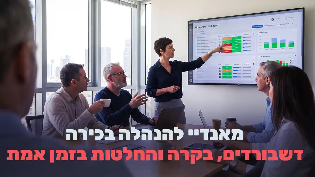 מאנדיי להנהלה בכירה: דשבורדים, בקרה והחלטות בזמן אמת
